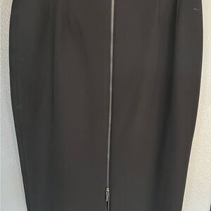 ANTONIO MELANI Black Zipper Pencil Skirt